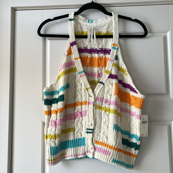 Anthropologie Pernille Rosenkilde Halter Knit Cropped Tank Size XL. - Picture 8 of 10